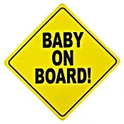 Verstelbare mudflap Waarschuwingsbordje Baby on Bord - l x b: 1,4 x 12,5 cm