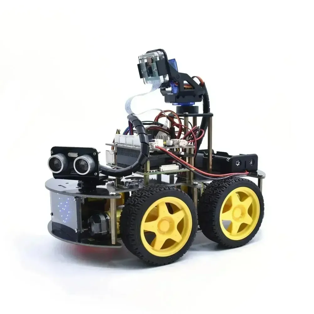 Veerpootlager Raspberry Pi Connected Car Robot Kit+5 Megapixels Camera Module