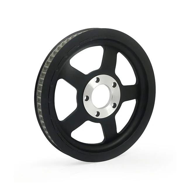 Polea Transmision Trasera Estilo Oem 68T, Correa De 1-1/8". Negro Para Harley Davidson
