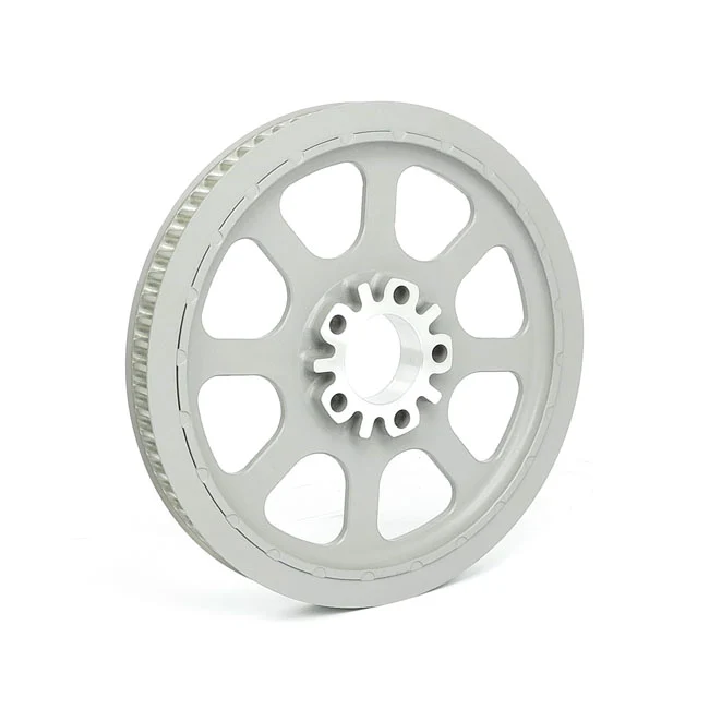 Polea Transmision Trasera Estilo Oem 70T, Correa 1-1/8". Plata Para Harley Davidson