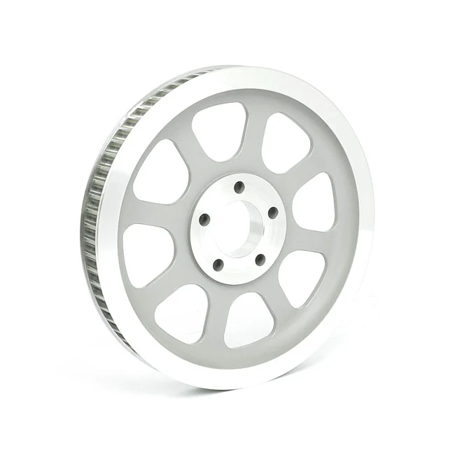 Polea Transmision Trasera Estilo Oem 70T, Correa 1-1/8". Plata Para Harley Davidson