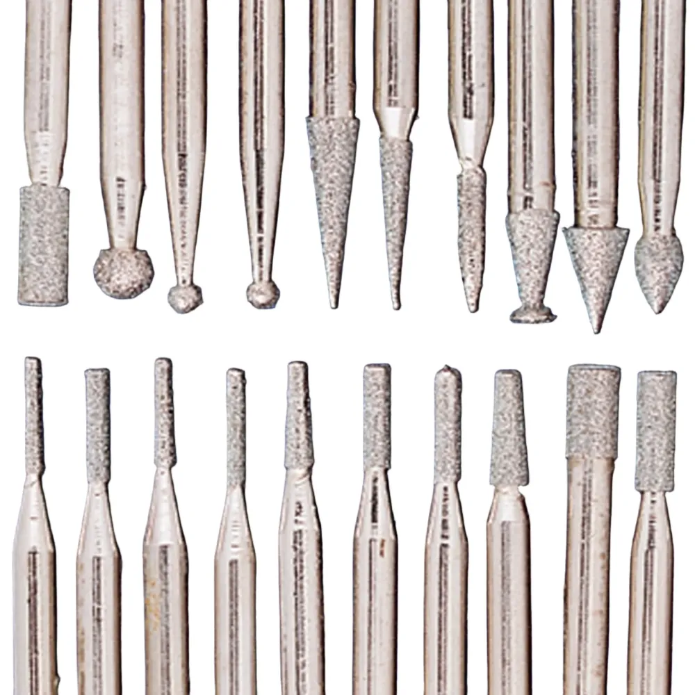20-piece Diamond Coated Fijn Burr Set (1/8 Inch Shank)