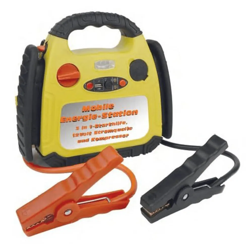 Professionele Brüder Mannesmann Starthulp met compressor 12 V 7 Ah