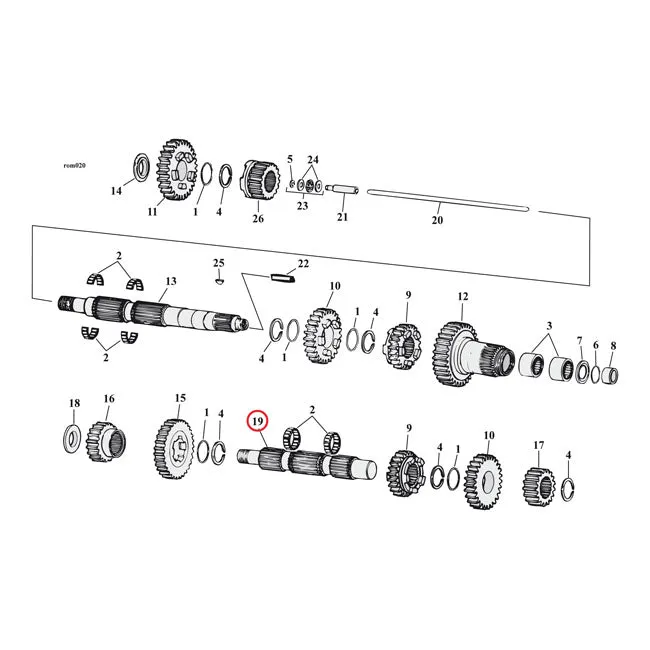 Koelvloeistoftermostaat Andrews Countershaft, Transm. Harley-Davidson