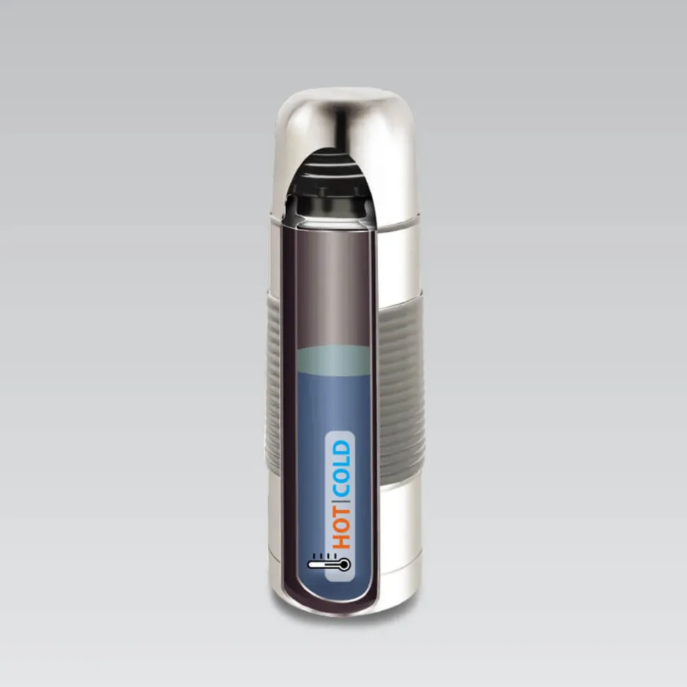 Thermos 1000 ml Maestro MR-1630-100 roestvrij staal 33 x 8,5 cm