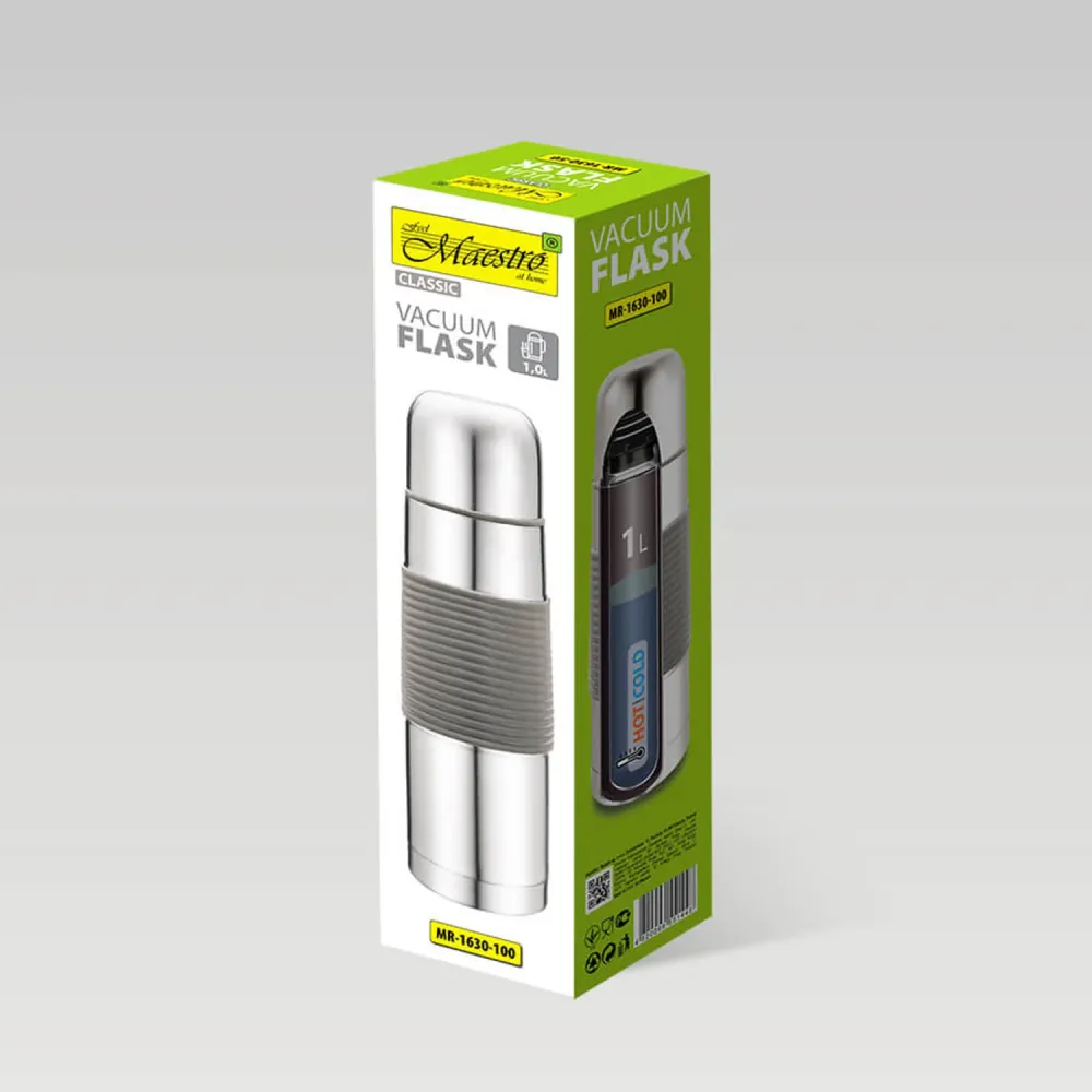 Thermos 1000 ml Maestro MR-1630-100 roestvrij staal 33 x 8,5 cm