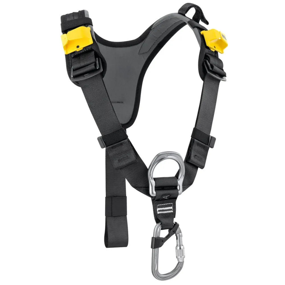 Veerpootlager Petzl Top Chest Harness Seat Harness Black / Goudgeel
