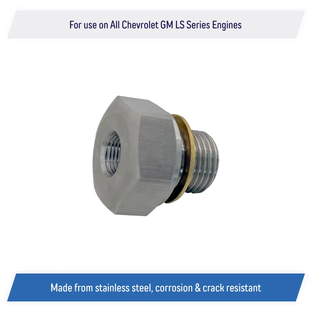 NOx sensor Oil Pressure Sensor Adapter All Chevy GM, LS Engines LS1, LS2, LS3, LSX, 5.3L, 6.0L, 6.2L - M16x1.5