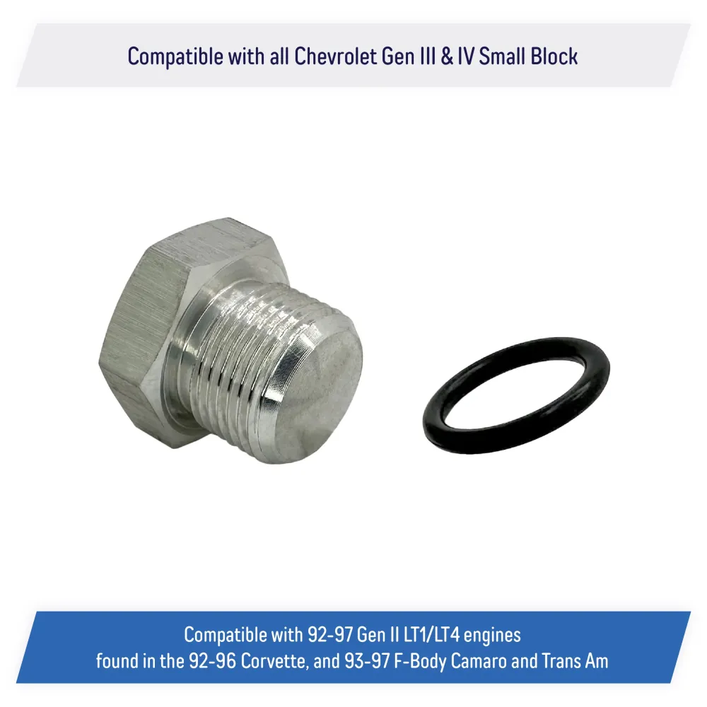 Stuursensorset Oil Level Sensor Plug All Chevy GM, LS Engines 1997-2014, Corvette, Camaro - M20x1.5