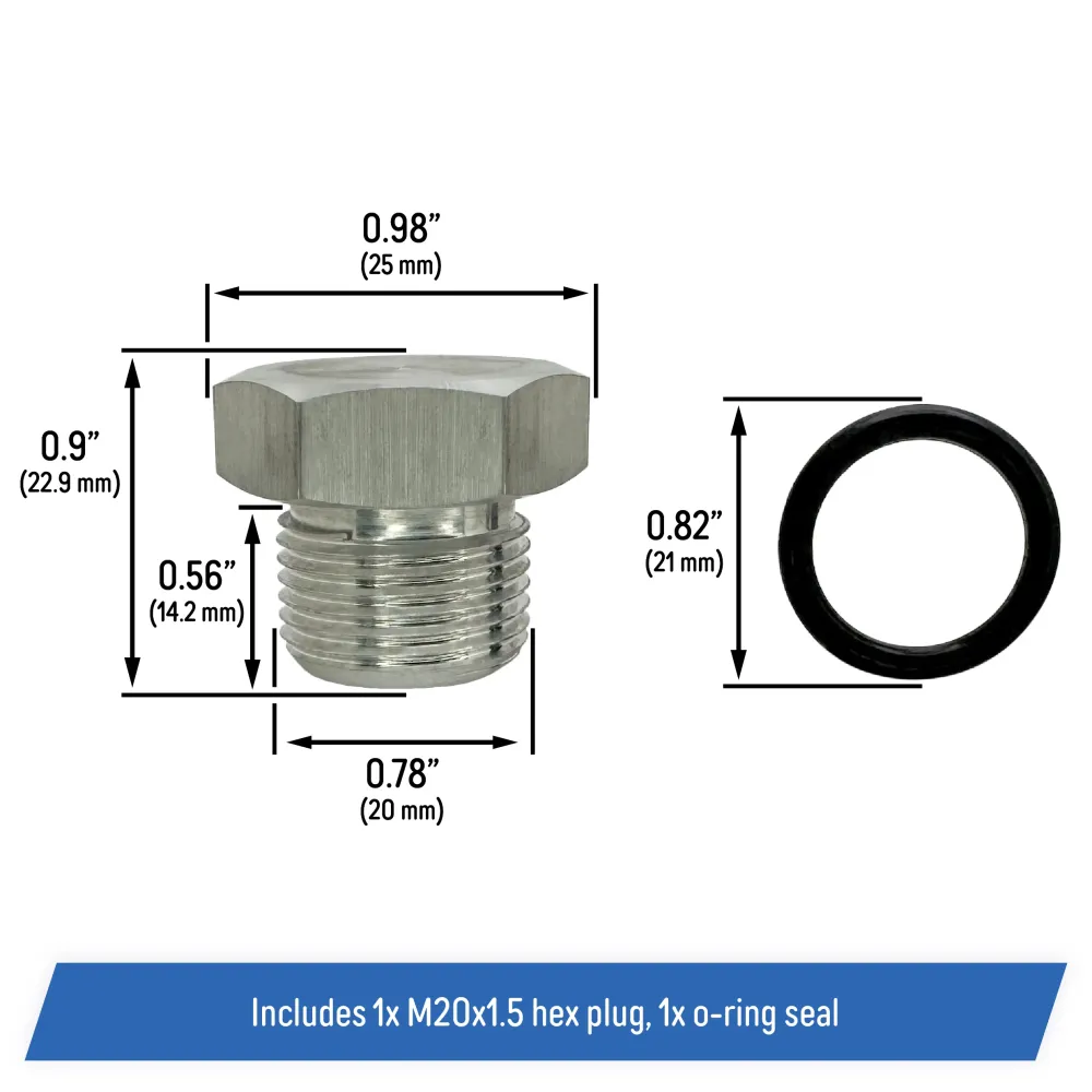 Stuursensorset Oil Level Sensor Plug All Chevy GM, LS Engines 1997-2014, Corvette, Camaro - M20x1.5