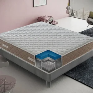Pocketvering- en traagschuimmatras, Goud Relax, hoogte 25 cm, memory gel 4 cm 200x200 cm
