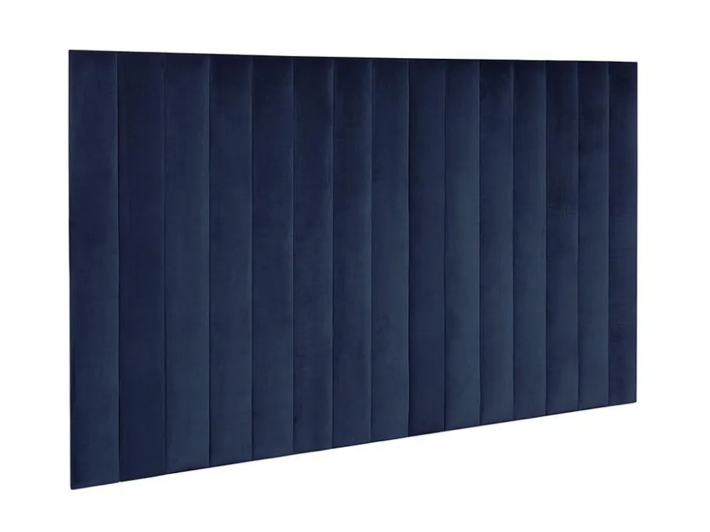 Wandpaneel voor hoofdeinde GONDA - 225 cm - Fluweel - Blauw - Koop nu basisch online