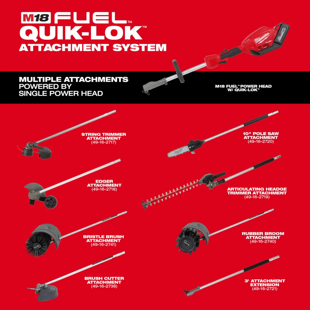 MILWAUKEE M18 FUEL™ QUIK-LOK™ String Trimmer Attachment