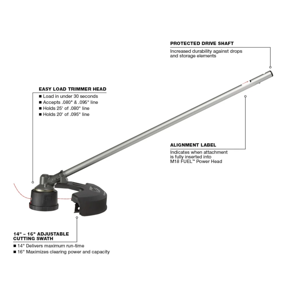 MILWAUKEE M18 FUEL™ QUIK-LOK™ String Trimmer Attachment