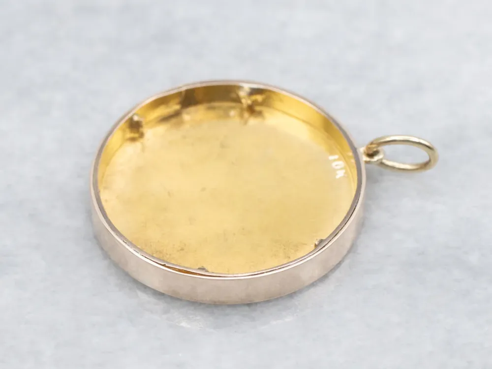 Antique Driekleurig Gold Peacock Pendant