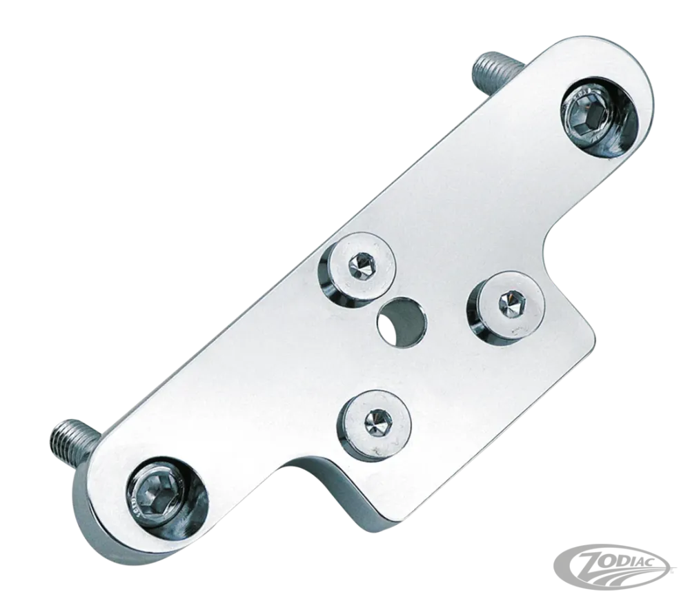 GZP Chrome 3-hole license plate mount bl Harley-Davidson