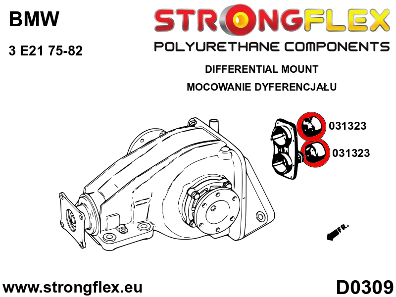 Rear diff mounting bush - BMW > Serie 3 > I E21 compatibel met VW Golf 7