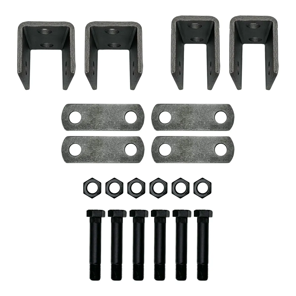Single Axle Trailer Tweeling Eye Leaf Spring Suspension Hanger Kit - 3,500-7,000 lbs