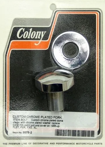 Stabilisatorstang Fork Triple Tree Stem Nut Domed Verchroomd Harley-Davidson