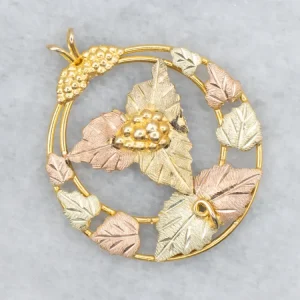 Tri-Color Gold Zwart Hills Botanical Pendant Heavy Duty constructie