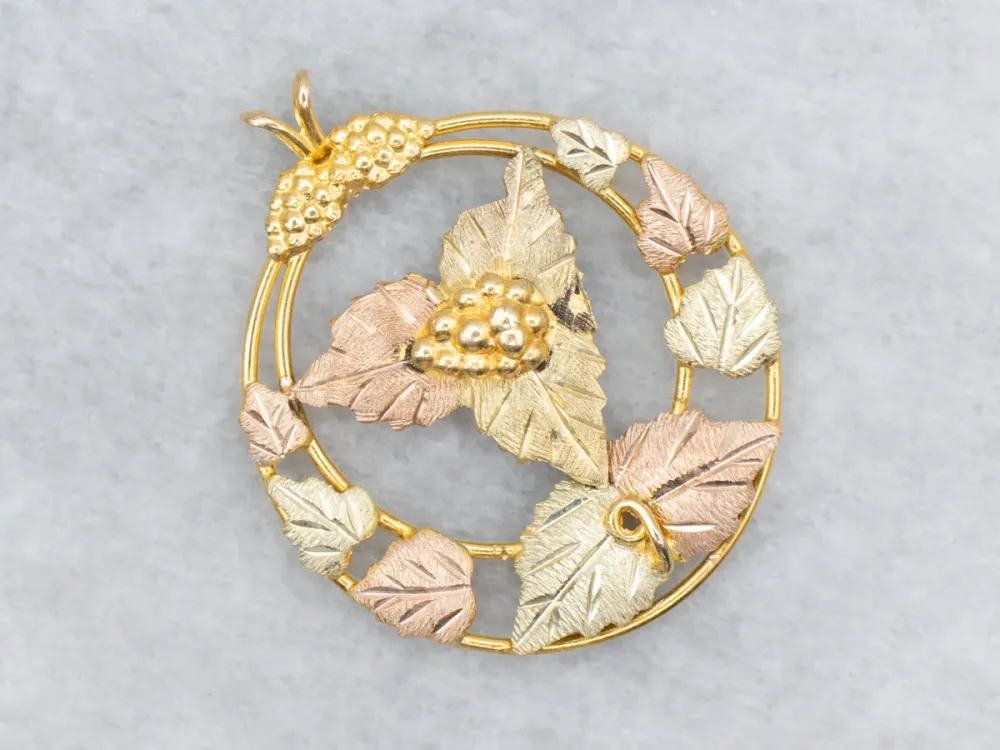 Tri-Color Gold Zwart Hills Botanical Pendant Heavy Duty constructie