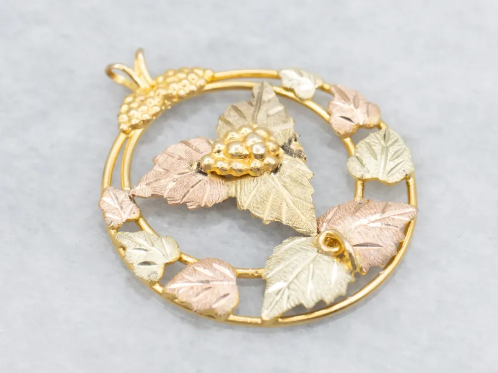 Tri-Color Gold Zwart Hills Botanical Pendant Heavy Duty constructie