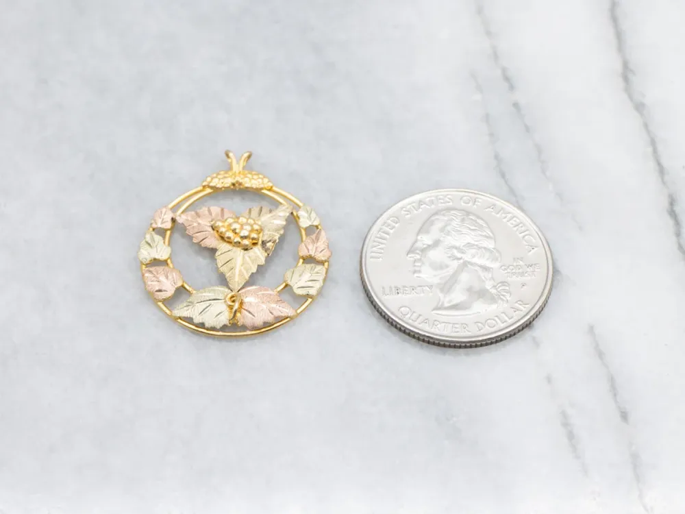 Tri-Color Gold Zwart Hills Botanical Pendant Heavy Duty constructie