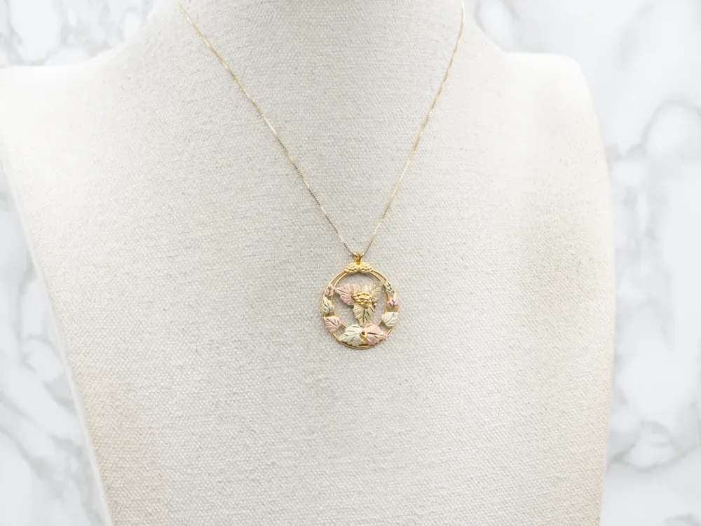 Tri-Color Gold Zwart Hills Botanical Pendant Heavy Duty constructie