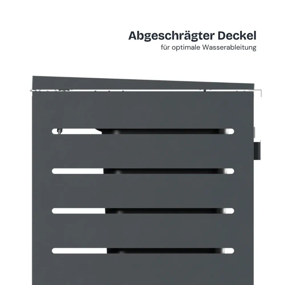 Veerpootlager Alubert afvalcontainerbox voor 3 containers