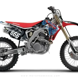 Veerpootlager Honda GRAPHICS - "TRIPLESKULL" ravenzwart