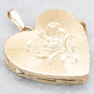 Vintage Three-Panel Heart Shaped Locket