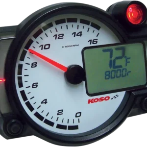 KOSO NORTH AMERICA RX2-NR GP-STYLE RACE TACHOMETER DASH PANEL RX2NR 16000RPM