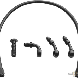 Ebony Black Roestvrij Steel Universal Brake Line Black Vinyl All Black 34" Harley-Davidson