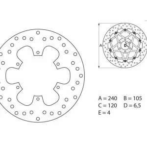 Disco de freno Brembo 68B40774 | 10 Ton capaciteit |