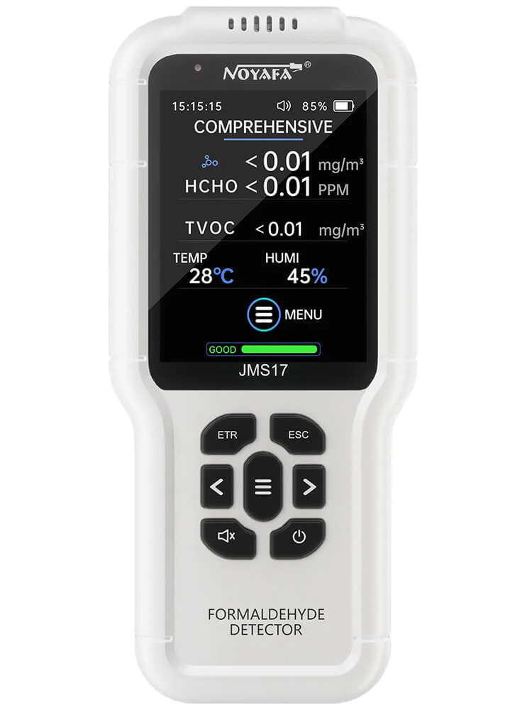 Noyafa JMS17 Probador de calidad del aire interior portátil con detector de formaldehído met Ophangsysteem
