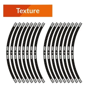 Adhesivos protextores de llanta ALGIS ARROWS texture negro met draagtas