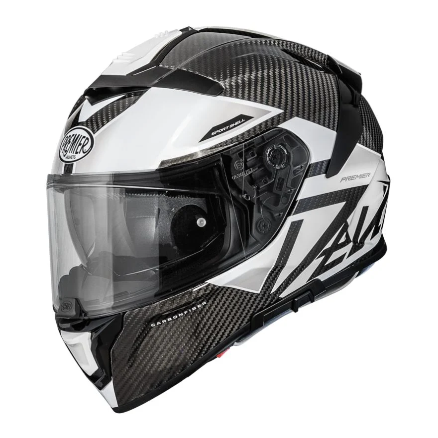 PREMIER CASCO DEVIL KOOLSTOF MN8 NEGRO BLANCO Mn8