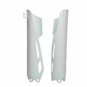 Protectores de horquilla RACETECH - blanco met CE-Goedkeuring