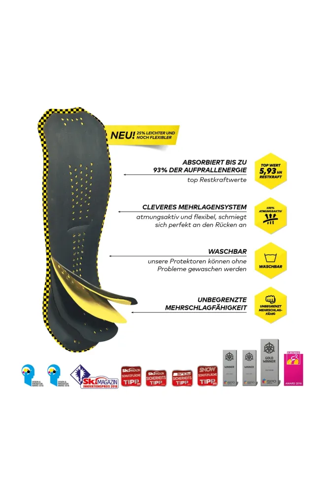 Ultra Vario Safety Vest koolzwart XS met knipperende rode LED's