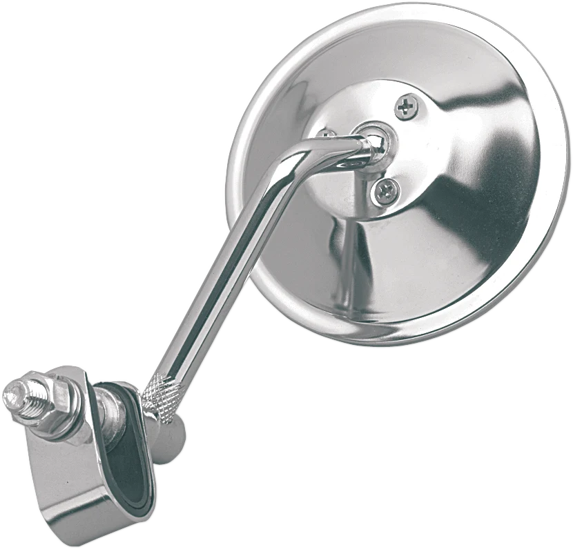 Espejo Retrovisor Redondo Multi-compatibel Chrome Clamp-On Round Mirror 4" Stem - Directe Montage