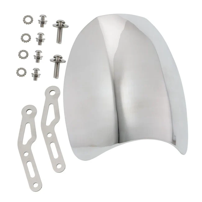 Motone Airblade Screen, Aluminium. Quicksilver Polished