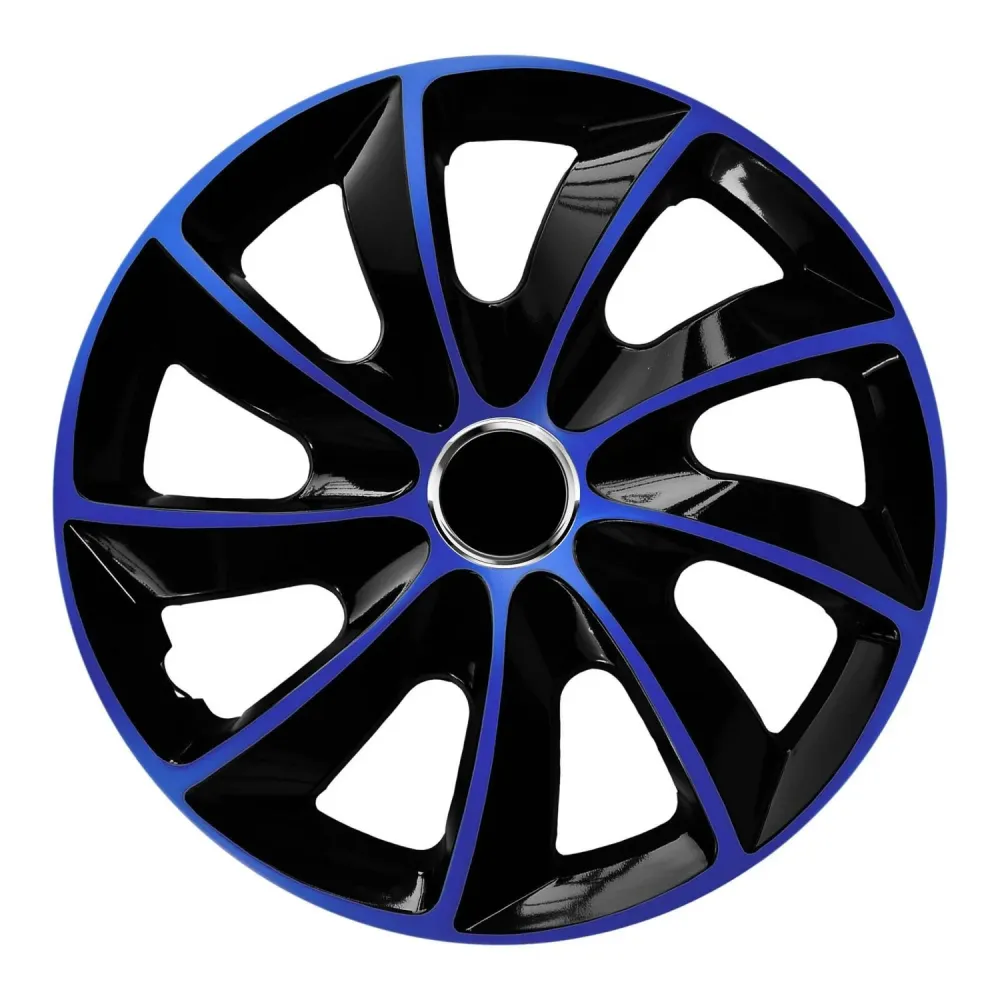 NRM - Stig Extra Wieldoppen 13" - Blauw & Zwart- set van 4 stuks - ABS / Duurzaam / Resistant