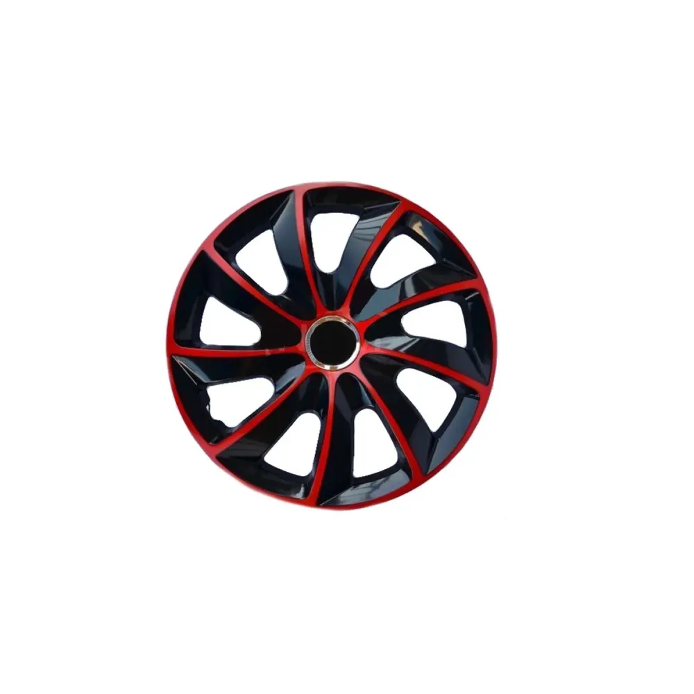 NRM - Stig Extra Wieldoppen 13" - Rood & Zwart- set van 4 stuks - ABS / Duurzaam / Resistant