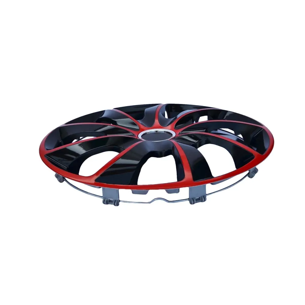 NRM - Stig Extra Wieldoppen 13" - Rood & Zwart- set van 4 stuks - ABS / Duurzaam / Resistant