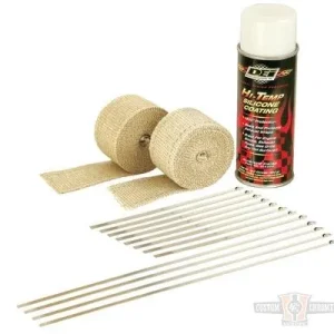 Professionele Kwaliteit Exhaust Wrap Tan White HT Siliconen Coating Harley-Davidson