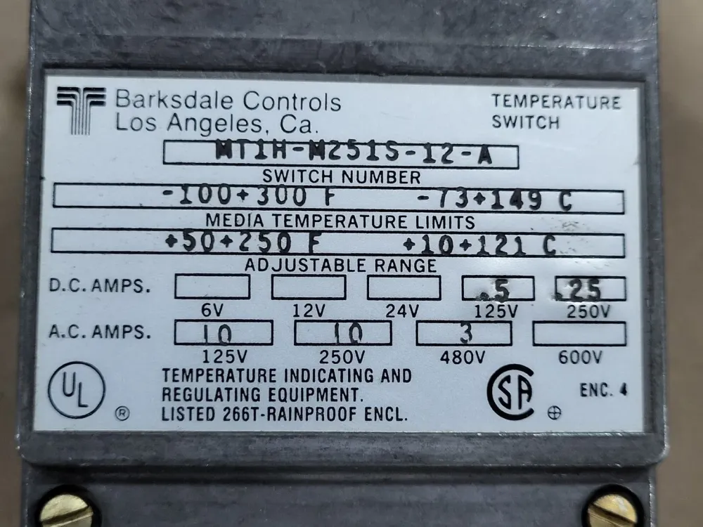 Temperature Switch MT1H-M251S-12-
