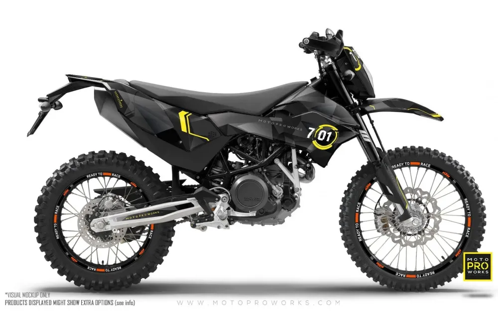 Carbon look KTM GRAPHICS - "SCANNER" (darkly)
