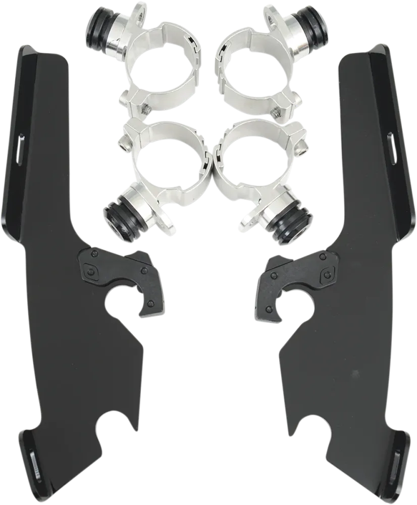 MEMPHIS SHADES METRIC BATWING FAIRING, WINDSHIELDS, DEFLECTORS AND ACCESSORIES MNT KIT FS VN900 CU BLK met voorgeboorde gaten