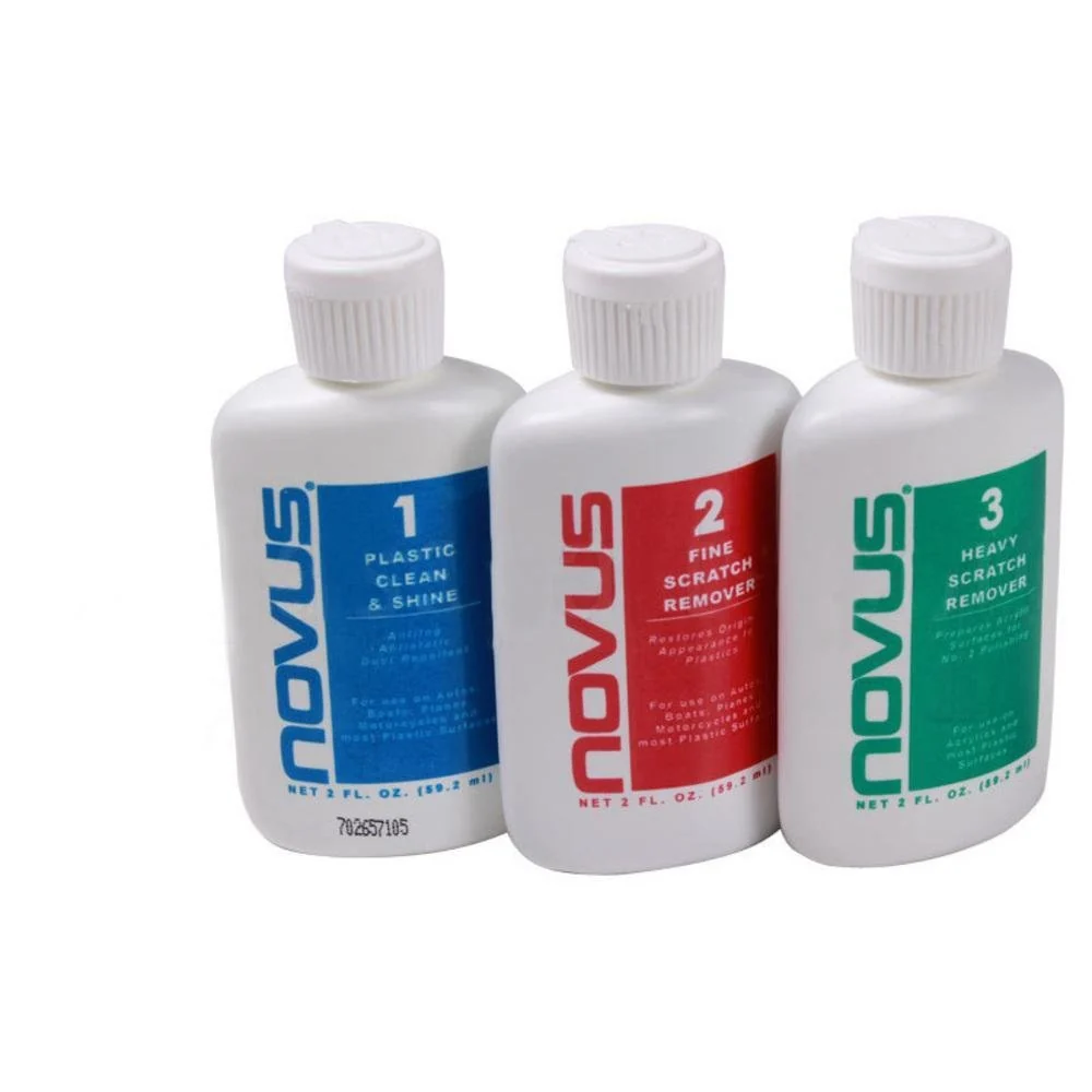Novus 1, 2, 3 Polishing Kit Plastiek - 2 oz. met 3M kleefband