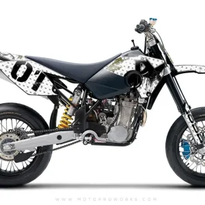 Universele voorbumper Husaberg GRAPHICS - "STEALTHER" melkwit